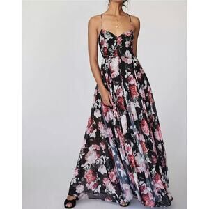 Fame & Partners Floral Maxi Dress Women's Size 12